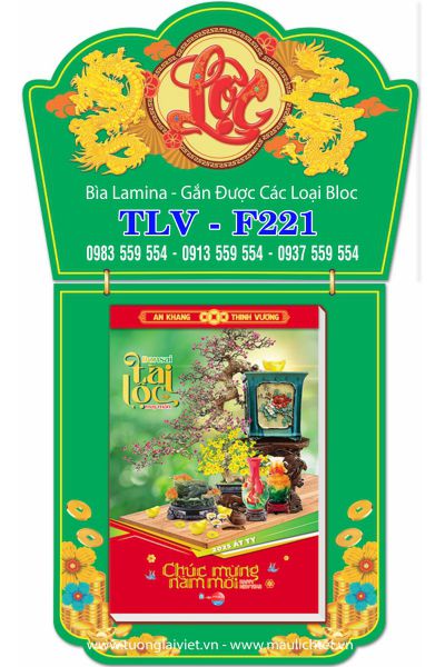 Bìa lịch bloc laminate Lộc An Khang