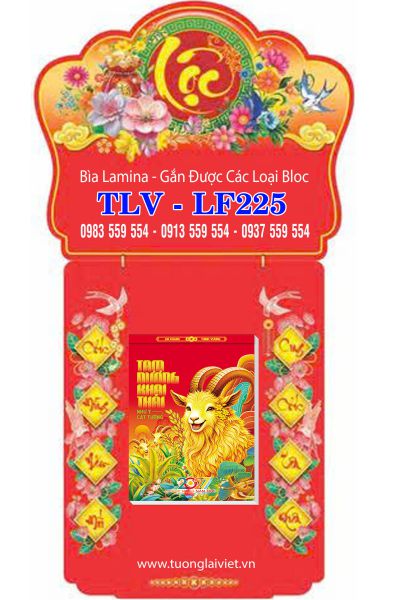 Bìa lịch bloc laminate Lộc Khai Xuân