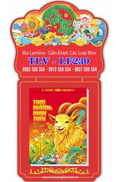 Bìa lịch bloc laminate Xuân Tài Lộc