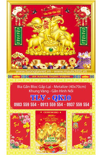 Bìa lịch khung gập Xuân Tài Lộc