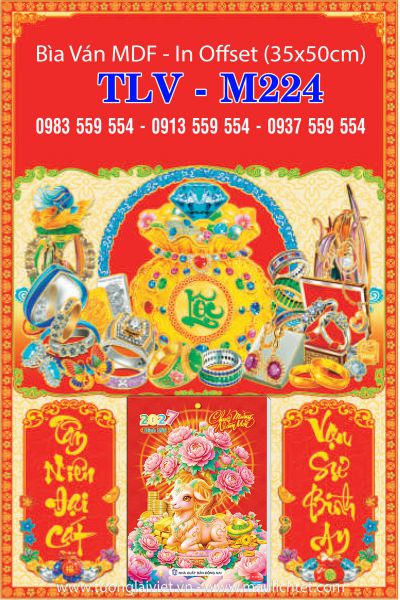 Bìa lịch tết 35×50 Xuân Khởi Lộc