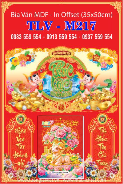 Bìa lịch tết 35×50 Xuân Phát Lộc
