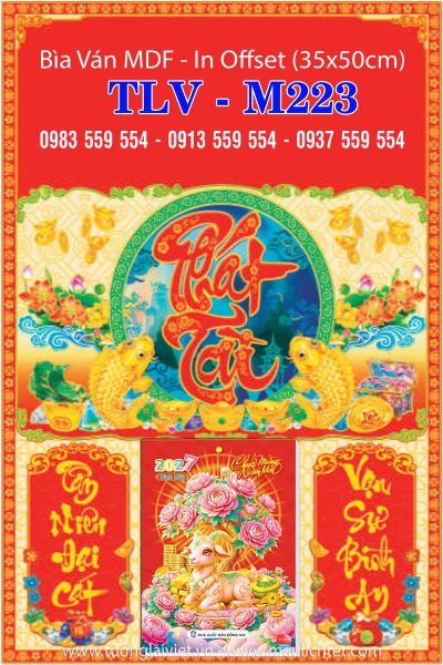 Bìa lịch tết 35×50 Xuân Phát Tài