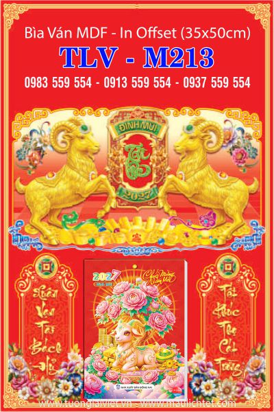 Bìa lịch tết 35×50 Xuân Tài Lộc