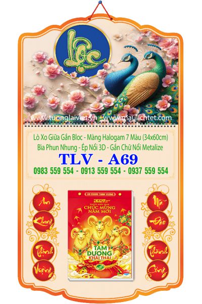 Bìa lịch tết bế nổi Khai Xuân Đại Cát