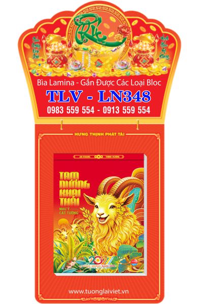 Bìa lịch tết laminate Chữ Phúc