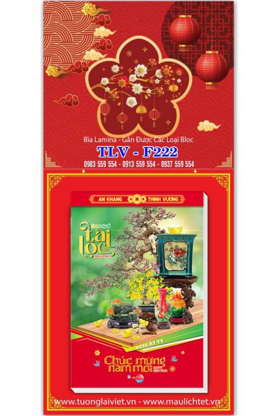 Bìa lịch tết laminate Khánh Vuông