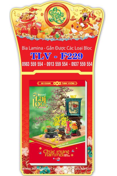 Bìa lịch tết laminate Lộc Thần Tài