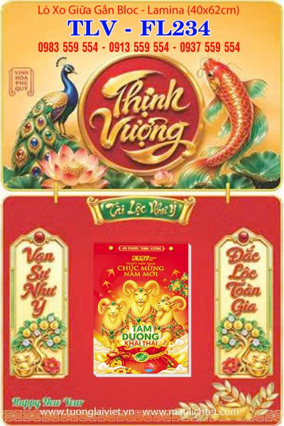 Bìa lịch tết laminate Xuân Thịnh Vượng