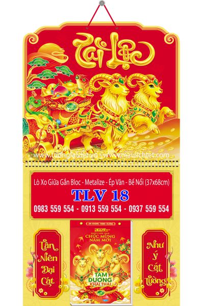 Bìa lịch tết lò xo Tài Lộc