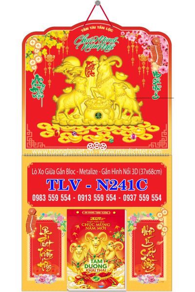 Bìa lò xo dán nổi Xuân Thịnh Vượng