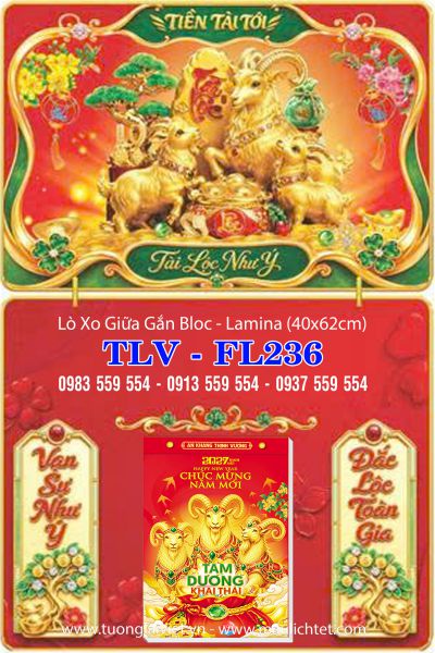 Bìa lịch gập laminate Mã Đáo Thành Công