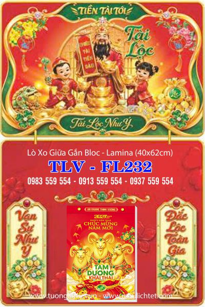lịch gập laminate Khai Xuân Đại Cát